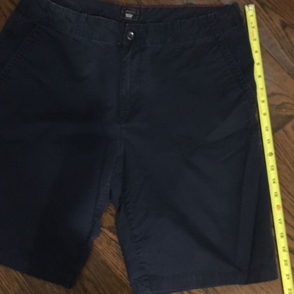 GAP Mens Flat Front Navy Blue Longer Length Chino Shorts Sz 34 - Picture 6 of 7